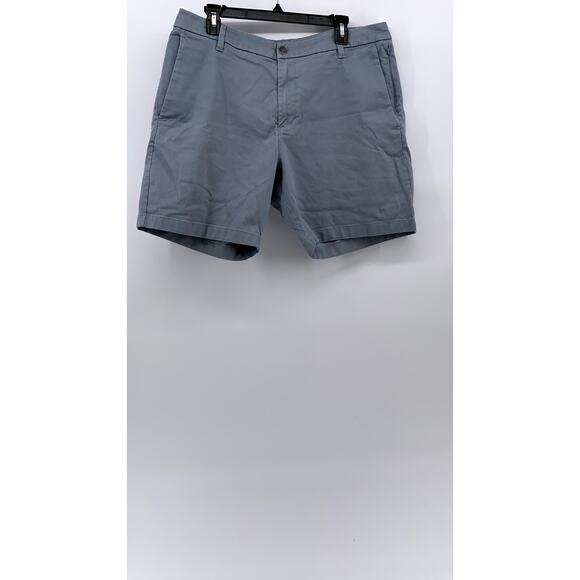 UNBRANDED Men's Light Blue Solid Regular-Fit Casual Chino Short SZ 36 - Picture 1 of 8
